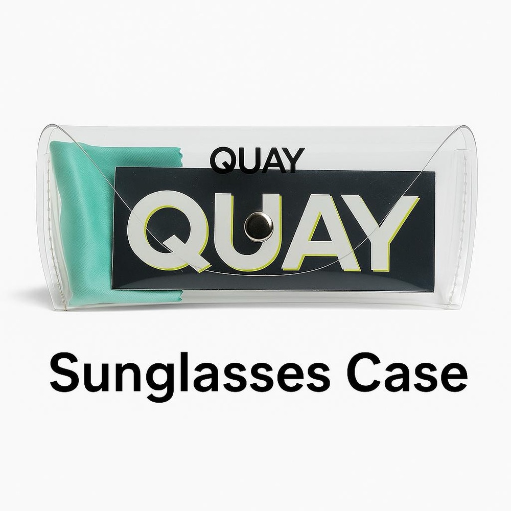QUAY | Clear Sunglasses Case with Snap Closure